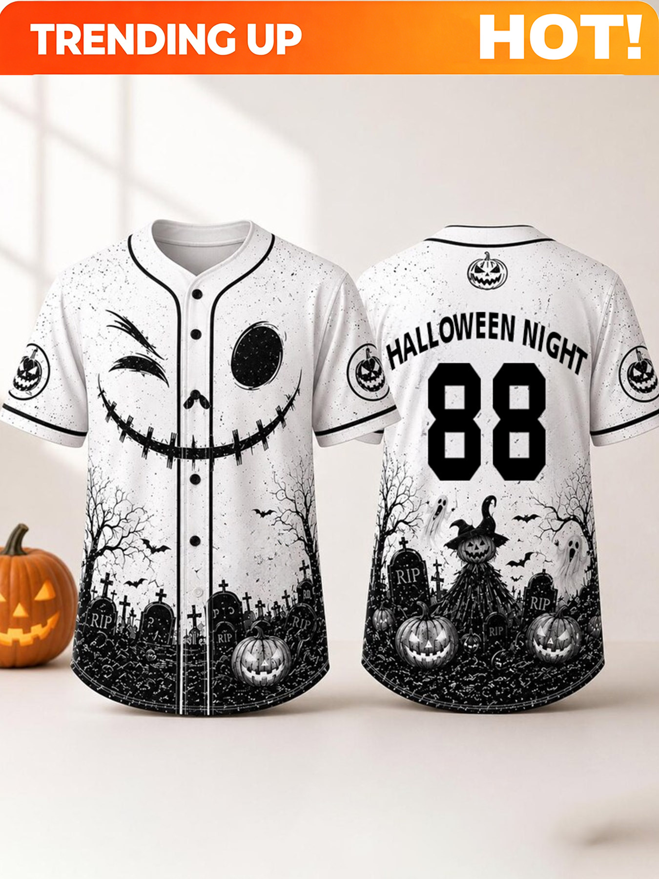 Fashion Street Night - Aangepaste Herenmode Halloween Nacht Trendy Casual