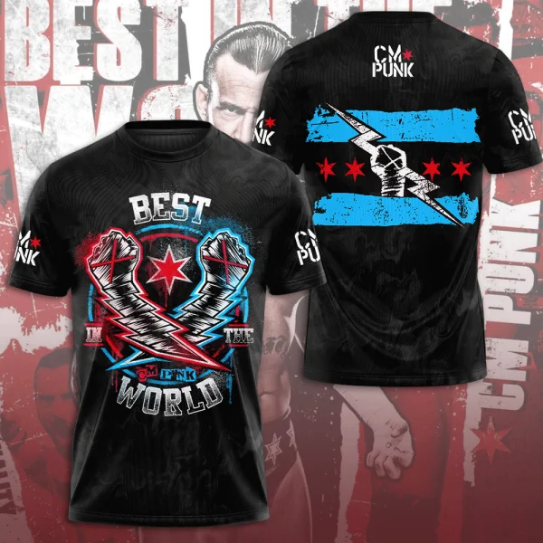 Street Fashion For Short Guys - CM Punk 3D All-over print T-shirt