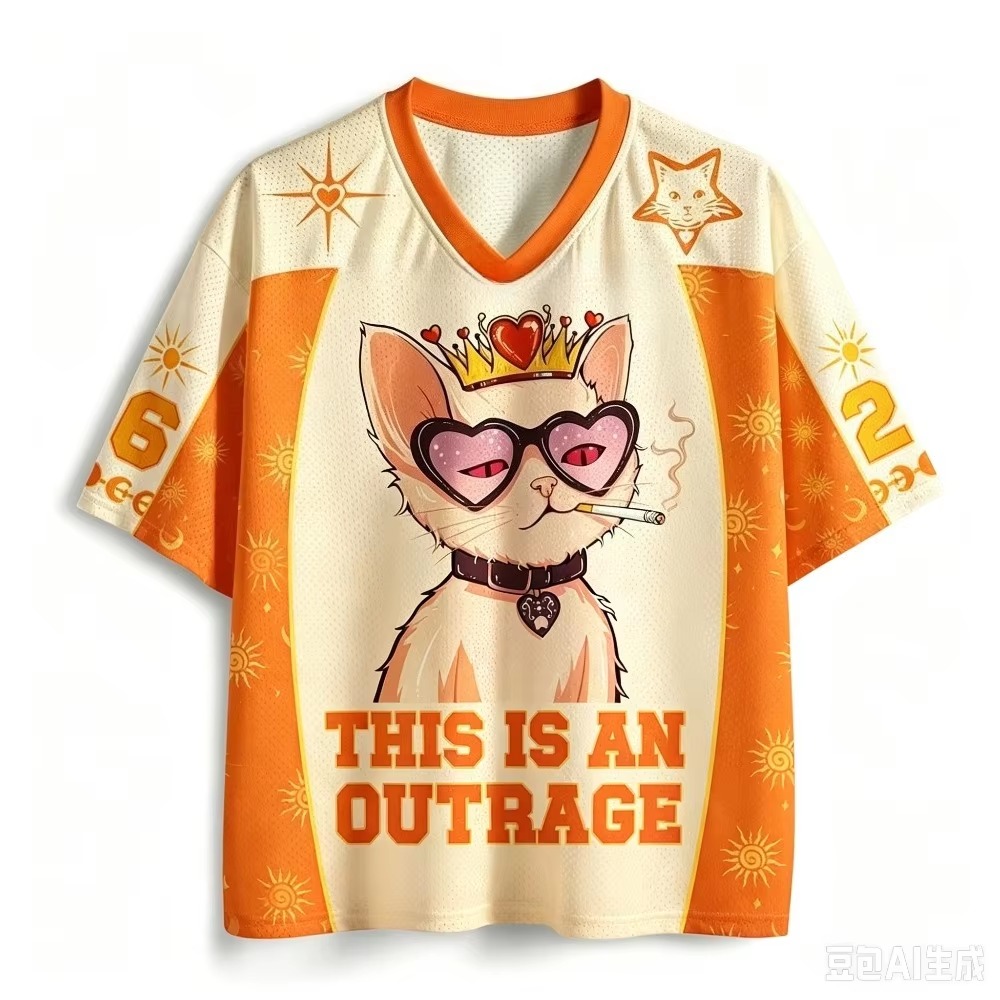 Queen Cat Patroon 3D Geprint H - Queen Street Fashion recensie en prijs